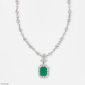 Regal Emerald Embrace Diamond Necklaces