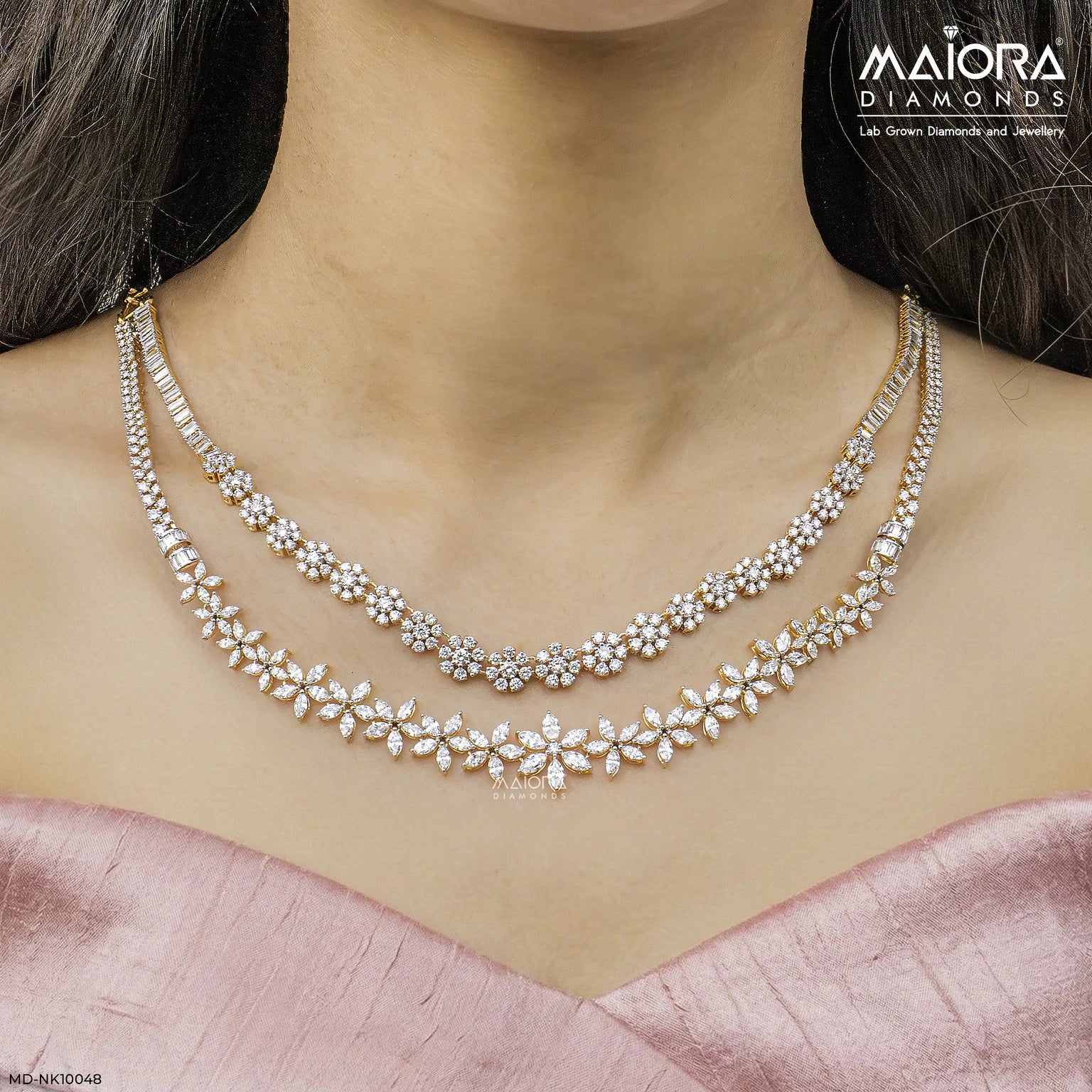 Unique Lab Diamond necklace