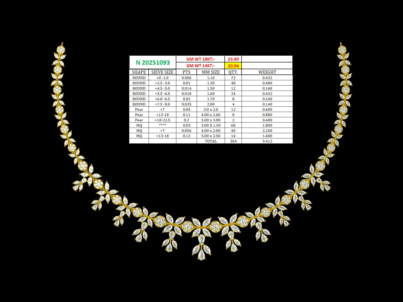 Elowen Flora Diamond Necklace