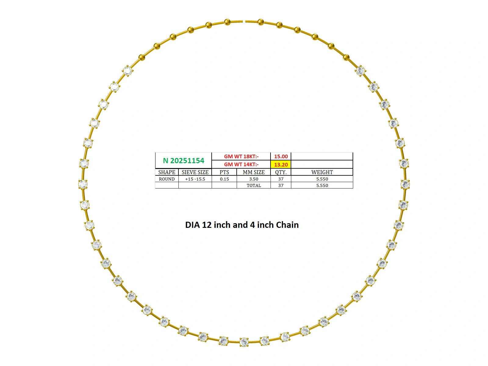 Solas Circlet Diamond Necklace