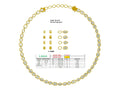 Golden Multi Fancy Shape Diamond Necklace