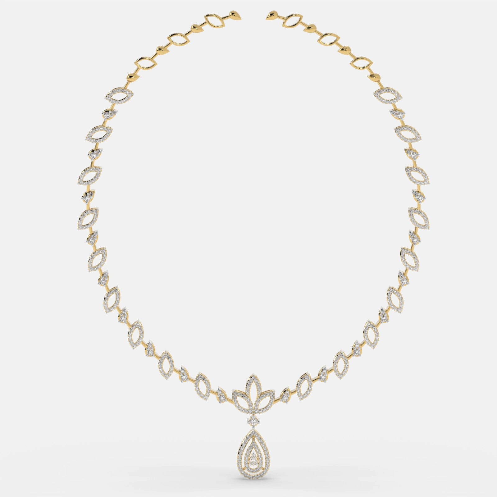 Delicate Drop Diamond Necklace