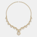 Floral Golden Swirl Diamond Necklace
