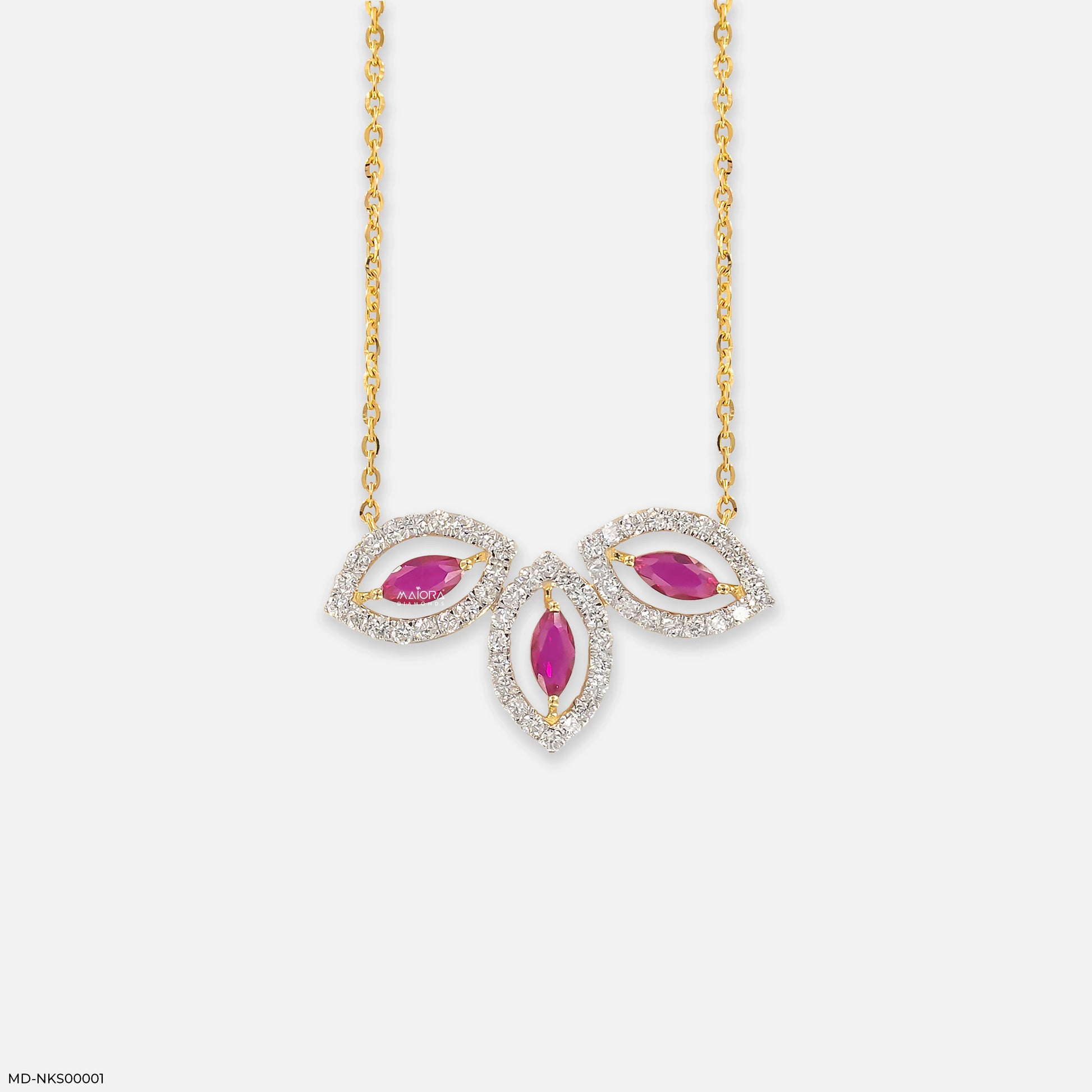 0.75 Carat Petal Cluster Gemstone Lab Diamond Drop Pendant Without Chain