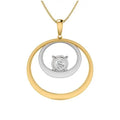 0.50 Carat Double Circle Pendant