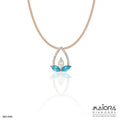 0.50 Carat Aqua Petal Pendants