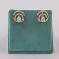 Dual Arc Solitaire Diamond Earrings