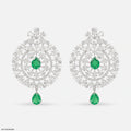 Emerald Mandala Drops Earrings