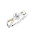 Cross Cut Halo Diamond Rings