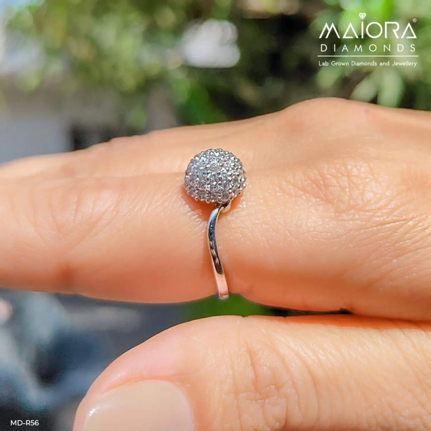Dome Cluster Diamond Rings