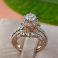 0.75 Carat Round Solitaire Halo Ring
