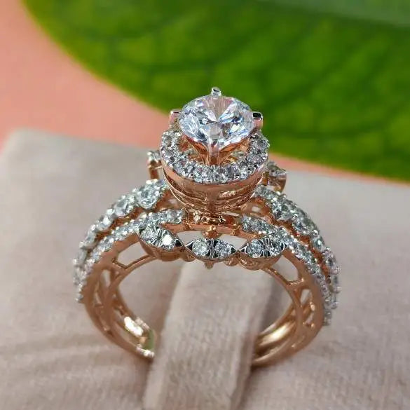 0.75 Carat Round Solitaire Halo Ring