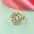 The Diamond Flower Cluster Ring