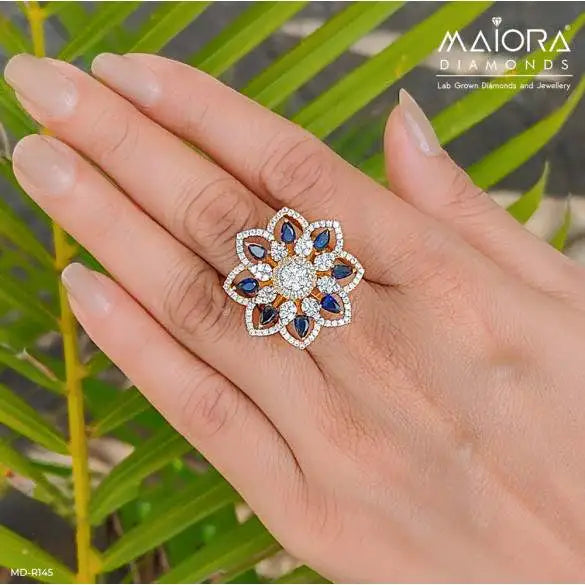 Ornate Rosette Cocktail Ring