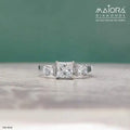 Three Stone Princess Diamond Ring