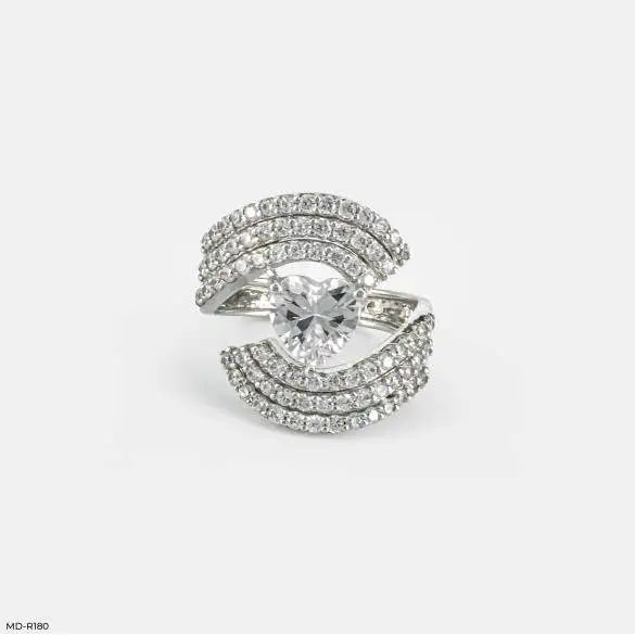 The Heart-Shaped Pave Ring