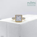1.5 Carat Princess Cut Halo Ring
