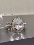 1.5 Carat Oval Solitaire Double Halo Ring