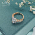 1.5 Carat Emerald Cut Solitaire Double Halo Ring