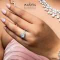 1.5 Carat Triangular Brilliant Cut Halo Ring