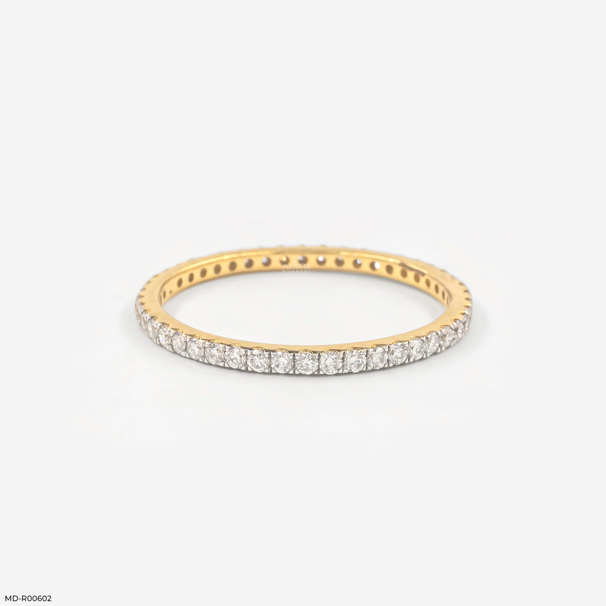 0.40 Carat Dual Tone Round Band Diamond Ring