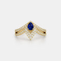 Pear Shaped Chevron Vanki Diamond Ring