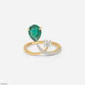 0.5 Carat Emerald Embrace Lab Diamond Ring