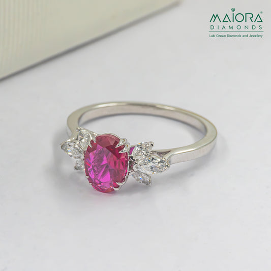 Floral Gemstone Cluster Ring