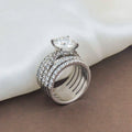 Empress Solitaire Diamond Band Ring