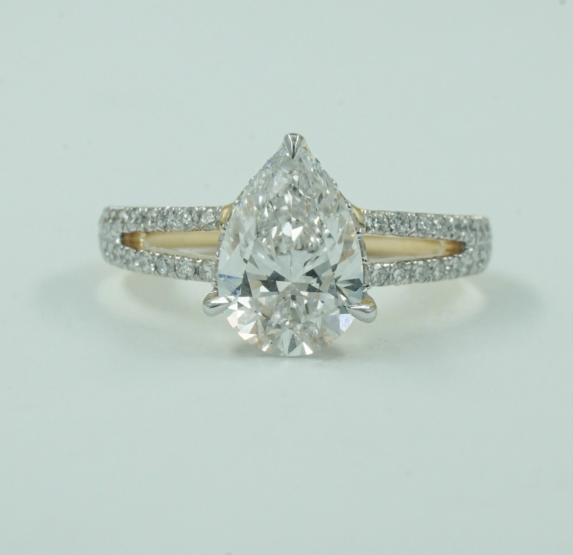 Dual Stream Pear Ring