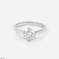 Golden Crown Solitaire Ring