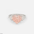 Trinity Heart Solitaire Diamond Ring