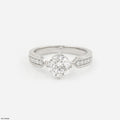 V-Sling Round Solitaire Diamond Ring
