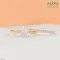 Evara Teardrop Solitaire Diamond Ring