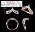 Twin Line Pear Vanki Diamond Ring