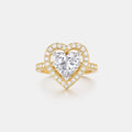 5 Carat Halo Heart Diamond Ring